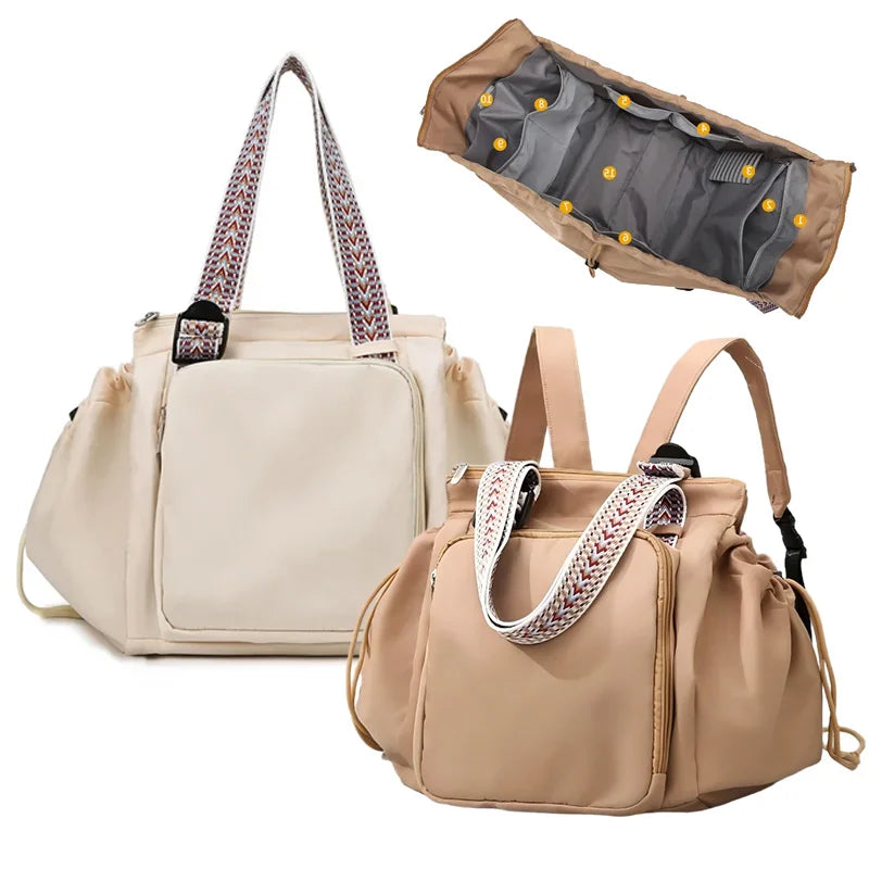 3-In-1 Mommy Bag Baby Diaper Bags Multifunctional Women'S Tote Backpack Travel Duffel Airport Bags Foldable Gym Bag