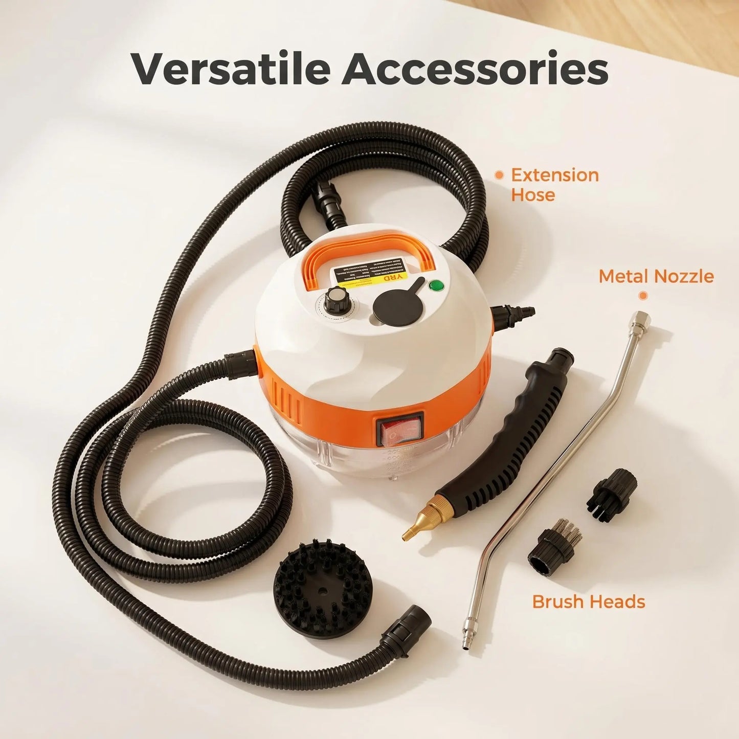 High Temp Portable Steam Cleaner - Multi-Use Antibacterial Deep Cleaning Machine with Multiple Accessories, No Scrubbing Needed, for Home & Car Use, Cleaning Tools