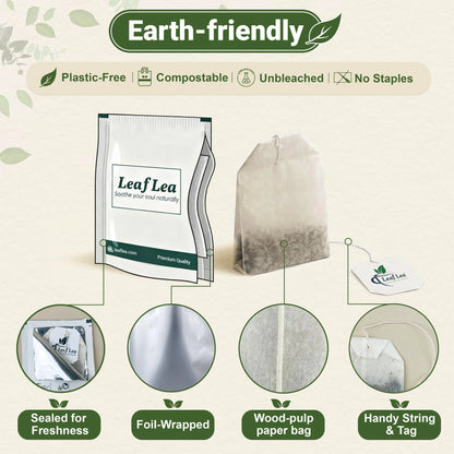 Leaflea Natural Bitter Melon Tea Bags, Cundeamor Herbal Tea Bags – Melon Amargo Gohyah Fruit Tea, Wellness & Digestion Support, Caffeine-Free, Non-Gmo, Sugar-Free, Vegan