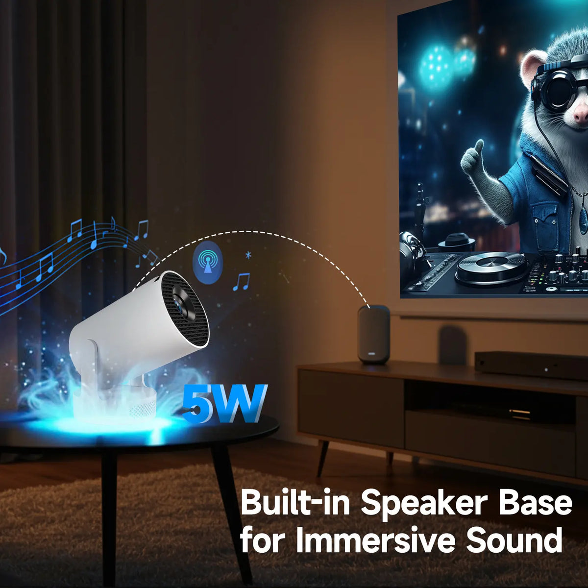 [US Warehouse] Magcubic Hy300Pro+ 290ANSI Projector Android 14 BT5.4 WIFI6 8K 4K Decode Native 1280*720P 0.8:1 Throw Ratio Built-In Speaker & Appstore Allwinner H726 Home Cinema Mini Smart Portable Upgraded Hy300Pro #Tiktokshopbacktoschool