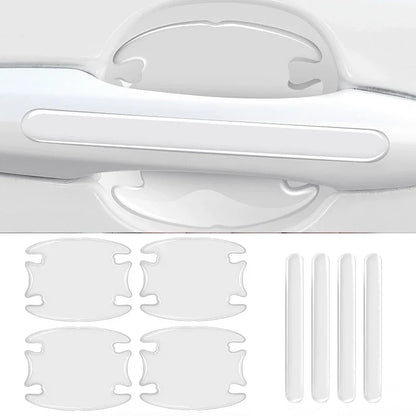 Car Door Handle Bowl Scratch Transparent Stickers Protective Invisible Silicon Rearview Mirror Anti-Collision Protection Strip