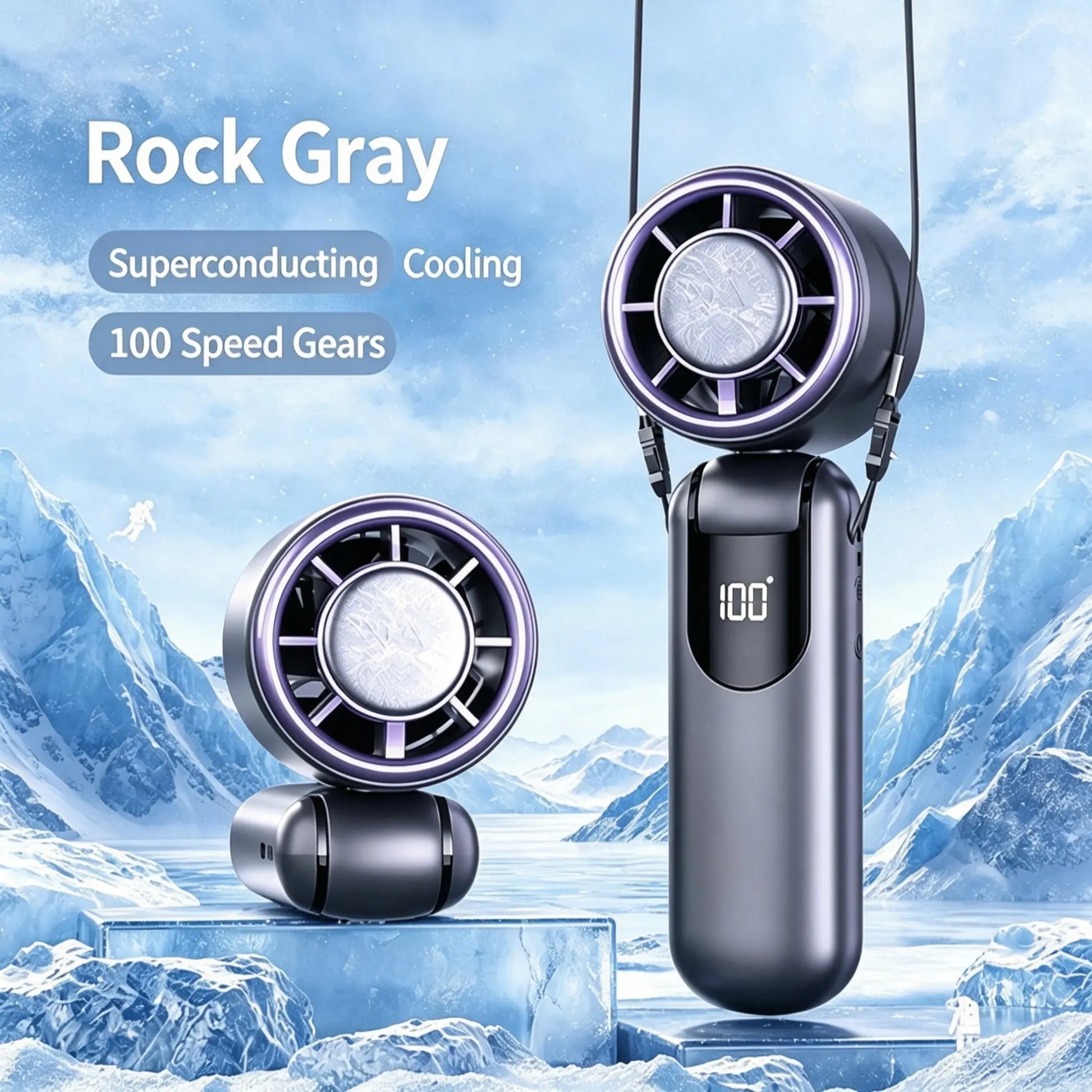4-In-1 Portable Handheld Turbo Fan, 21,000 RPM Powerful Airflow, 12H Runtime, Digital Display, 120° Foldable Personal Mini Desk Fan for Travel, Home, and Office Summerwins