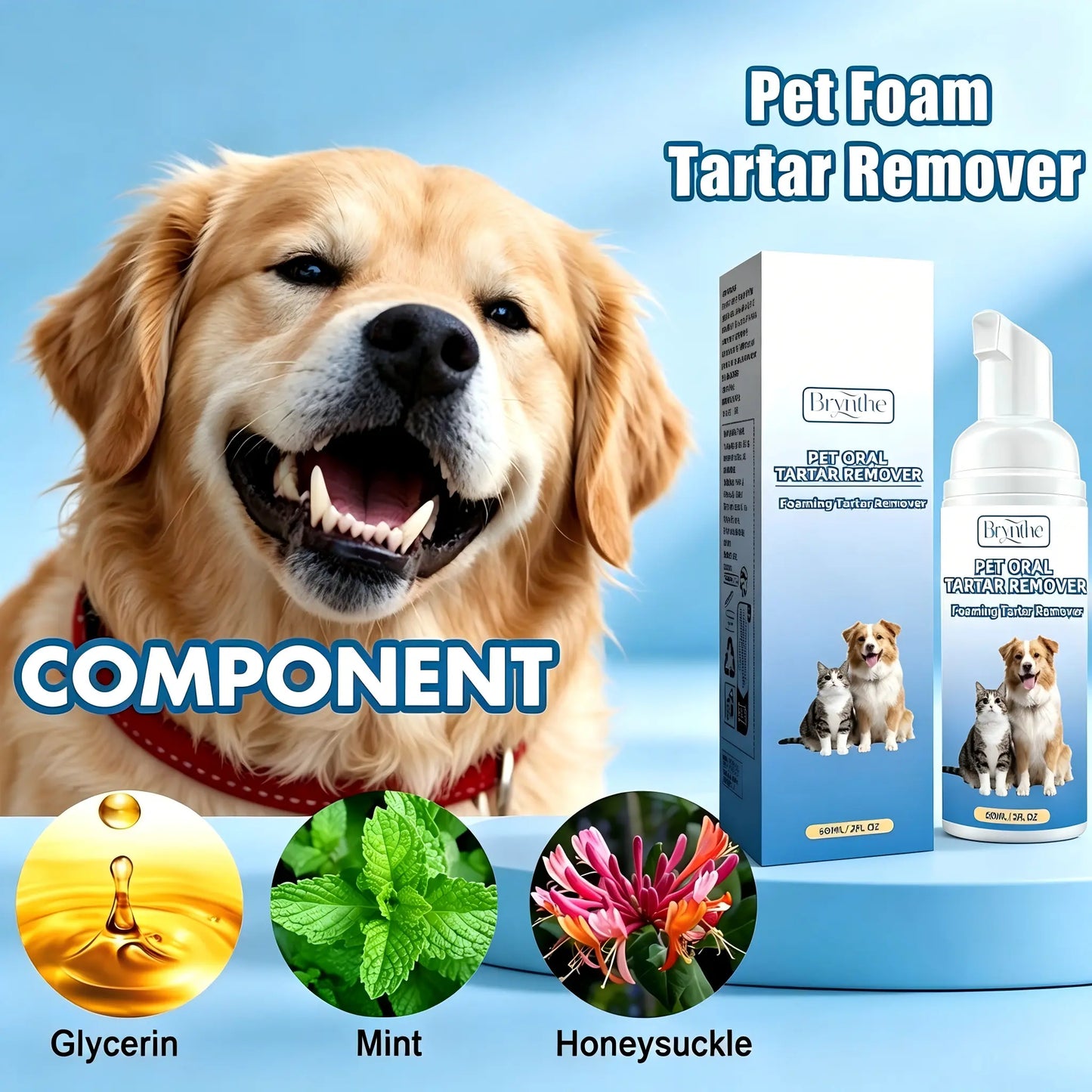 Dog & Cat Dental Foam | Brighter Teeth & Odor Control