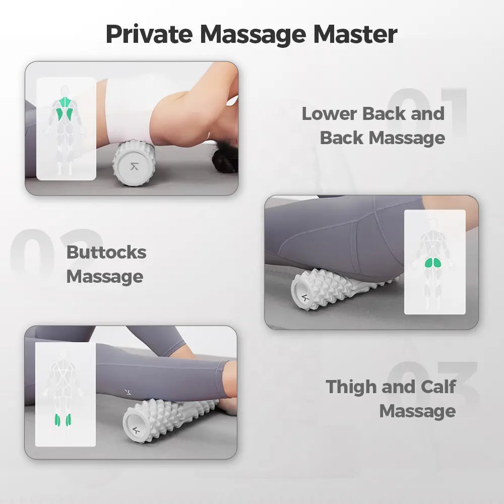 KEEP Foam Roller Set for Deep Tissue Muscle Massage, High Density Fitness Exercise Foam Roller, Massage Roller, Massage Ball, Resistance Band, for Whole Body