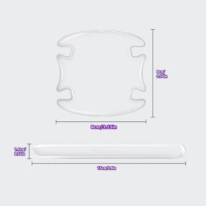 Car Door Handle Bowl Scratch Transparent Stickers Protective Invisible Silicon Rearview Mirror Anti-Collision Protection Strip