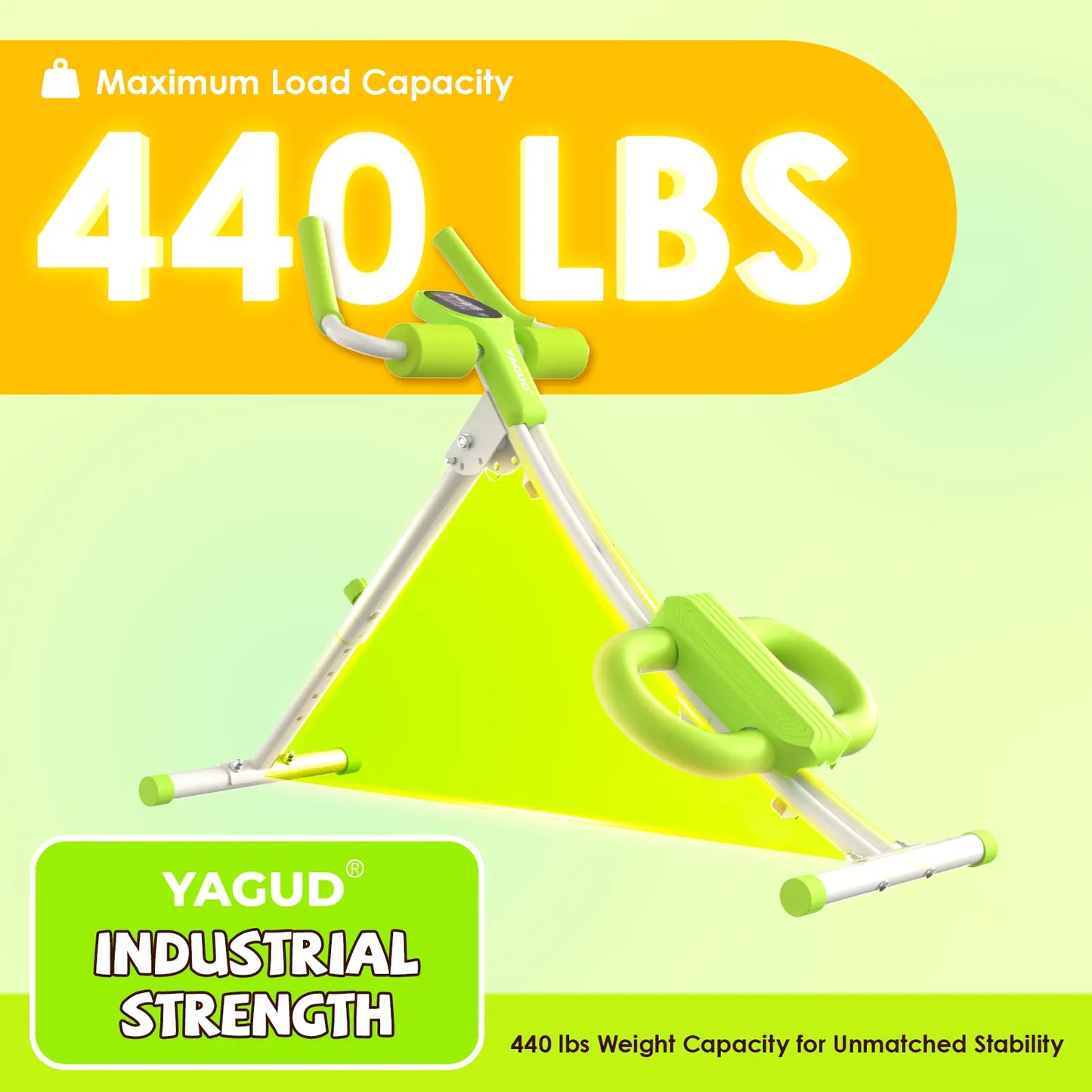 Adjustable Ab Workout Machine with LCD Display, Foldable Core Trainer, 440 Lbs Capacity Home Gym Equipment for Abs, Arms & Legs Training for Women