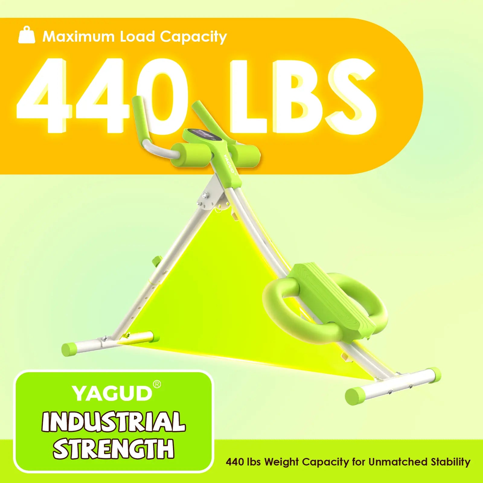 Adjustable Ab Workout Machine with LCD Display, Foldable Core Trainer, 440 Lbs Capacity Home Gym Equipment for Abs, Arms & Legs Training for Women
