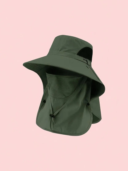 Men'S Summer UV Protection Wide Brim Fishing Hat, Outdoor Sunshade Cap for Hiking & Fishing, Breathable Quick-Dry Fashionable Lightweight Sun Hat, Sun Bucket Hat, Adjustable Sun Cap, Sunscreen Hat