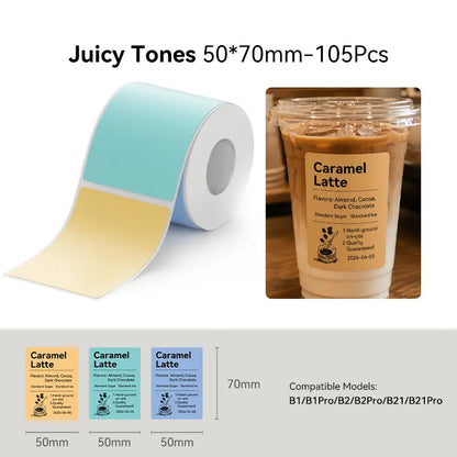 NIIMBOT Labels for B-Series Thermal Label Printer, Thermal Label Tape for Marson Jar/Bakery/Grocery/Barcode/Return Address/Small Business,Back to School,Back to School Haul