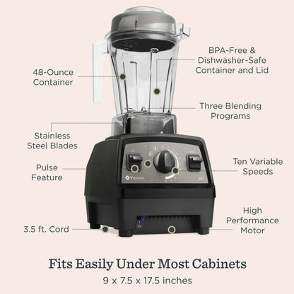 Vitamix Propel Series 510 Blender, 48 Oz Self-Cleaning Container, Stainless-Steel Blades, 3 Blending Programs for Smoothies, White