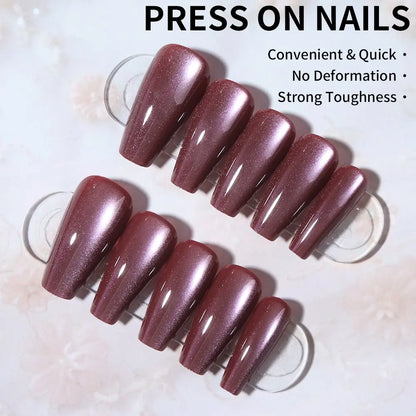 24Pcs Square Medium-Length Nails, Gradient Nude Fake Nails, Reusable, Beginner-Friendly, Includes Jelly Glue and Nail File, Nail Manicure Kit, Nail Designs, Nail Kit Set