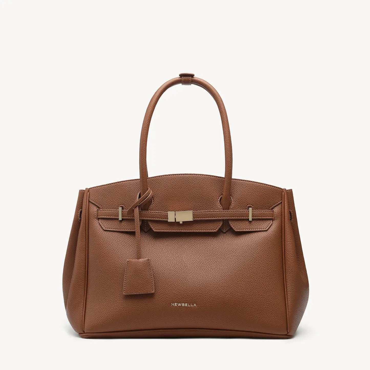 NEWBELLA Miranda M Size Top Handle Tote Bag- 13-Inch Laptop Work Bag with Organizer, Adjustable Crossbody Strap, Convertible Vegan Leather Handbag for Office, Travel and Everyday Use