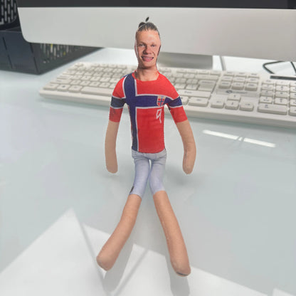 Soccer Player Plush Doll, Abstract Jointed Figure, Poseable Soft Toy for Room Decor, Funny Gift Idea for Football Fans