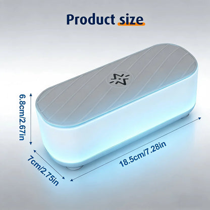 Ultrasonic Jewelry Cleaner 48Khz 24W Sonic Cleaner for Rings, Eyewear, Watch Straps and More - Portable Home & Travel Use