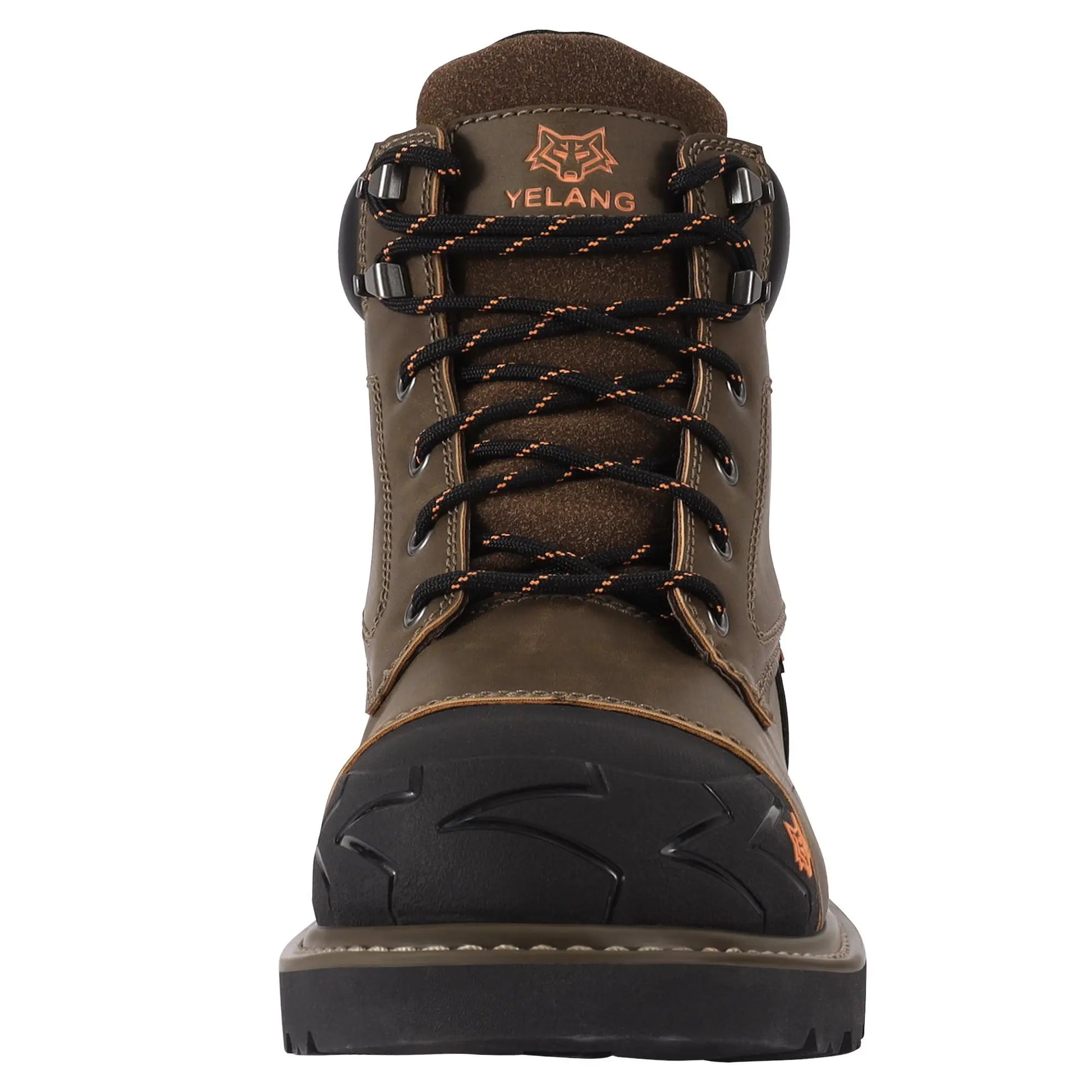Waterproof Steel Toe Boots for Men-6" Leather Work Boots Indestructible Construction Boots Slip Resistant Safety Boots