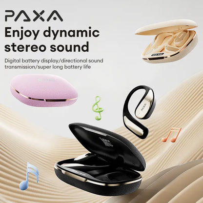 【Free Shipping】Paxa Vogbuds 5 Pro OWS Smart Voice Assistant Headset,Dynamic Stereo Sound Earbuds with ENC Call Noise Canceling Mic, Digital Battery Display