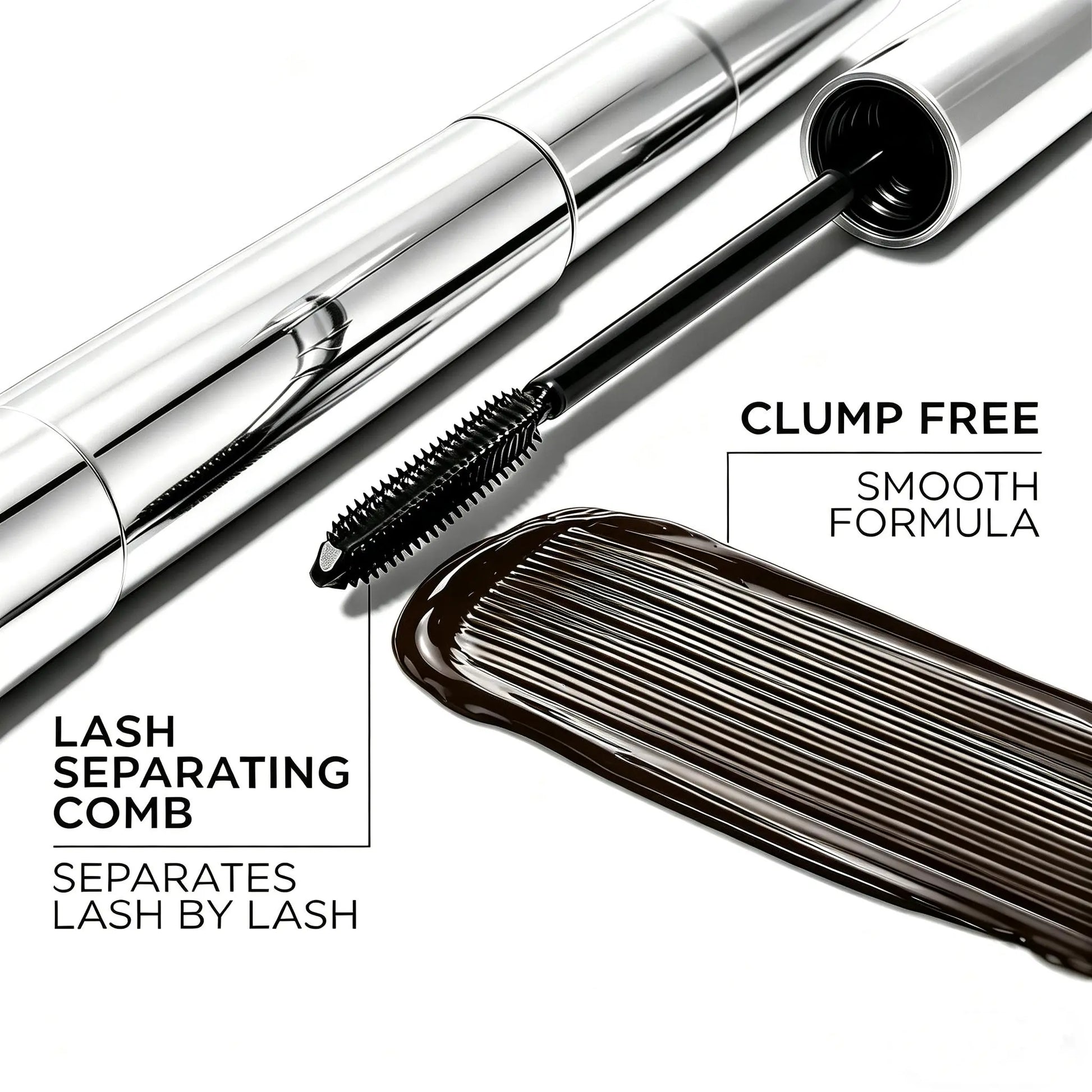 GECOMO Extensionist Mascara – Lengthening, Curling & Volumizing Mascara for Fluffy, Clump-Free Lashes, Lightweight Formula, Smudge-Proof & Anti-Staining, No Spider Lashes, Cruelty-Free & Paraben-Free Eye Makeup, Perfect Gift for Holidays & Mother'S Day