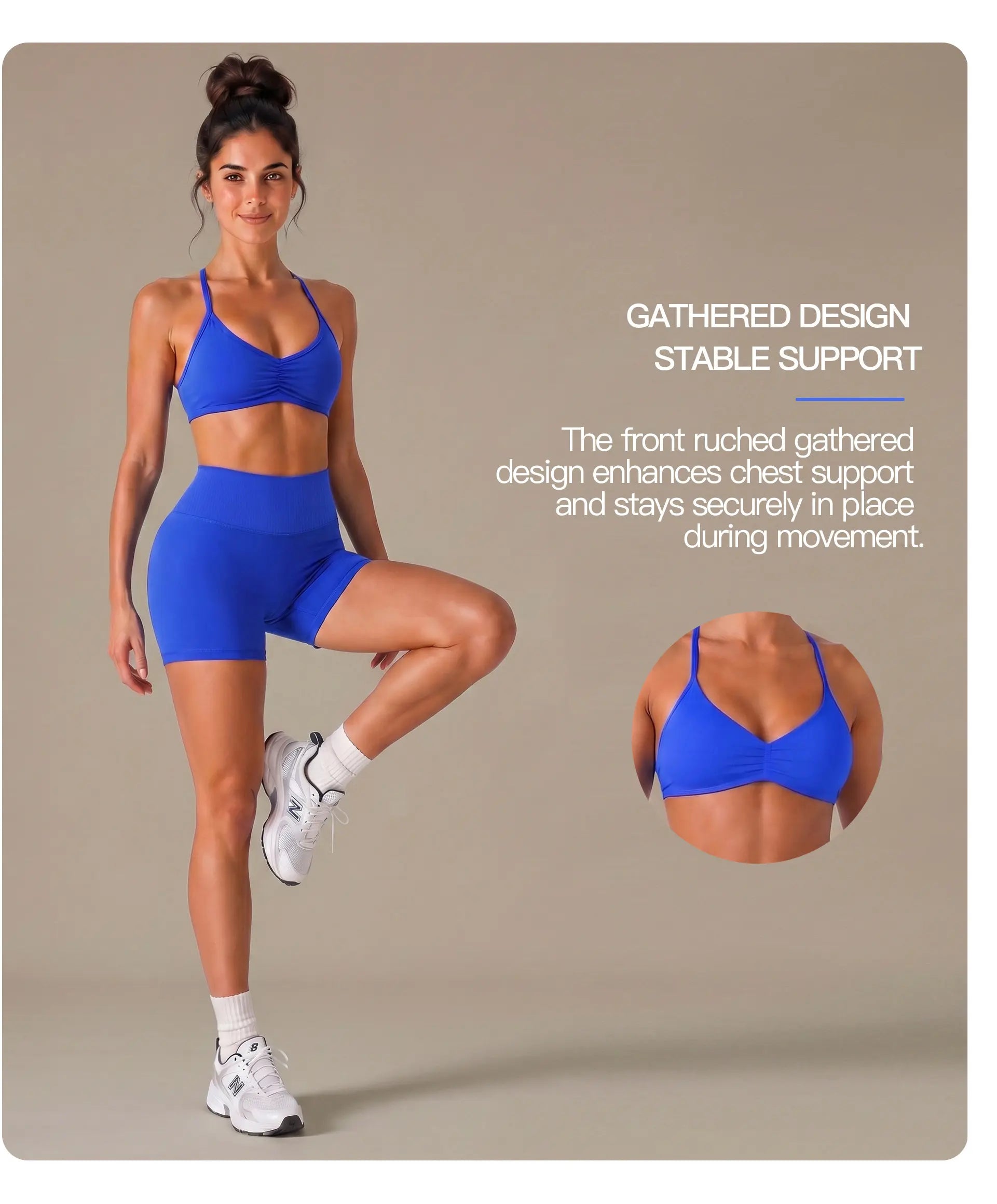 Quick-Dry Breathable Yoga Set – Buttery Soft Second-Skin Fabric, Back-Revealing Bra & Booty-Lifting Shorts for Workout & Casual Wear