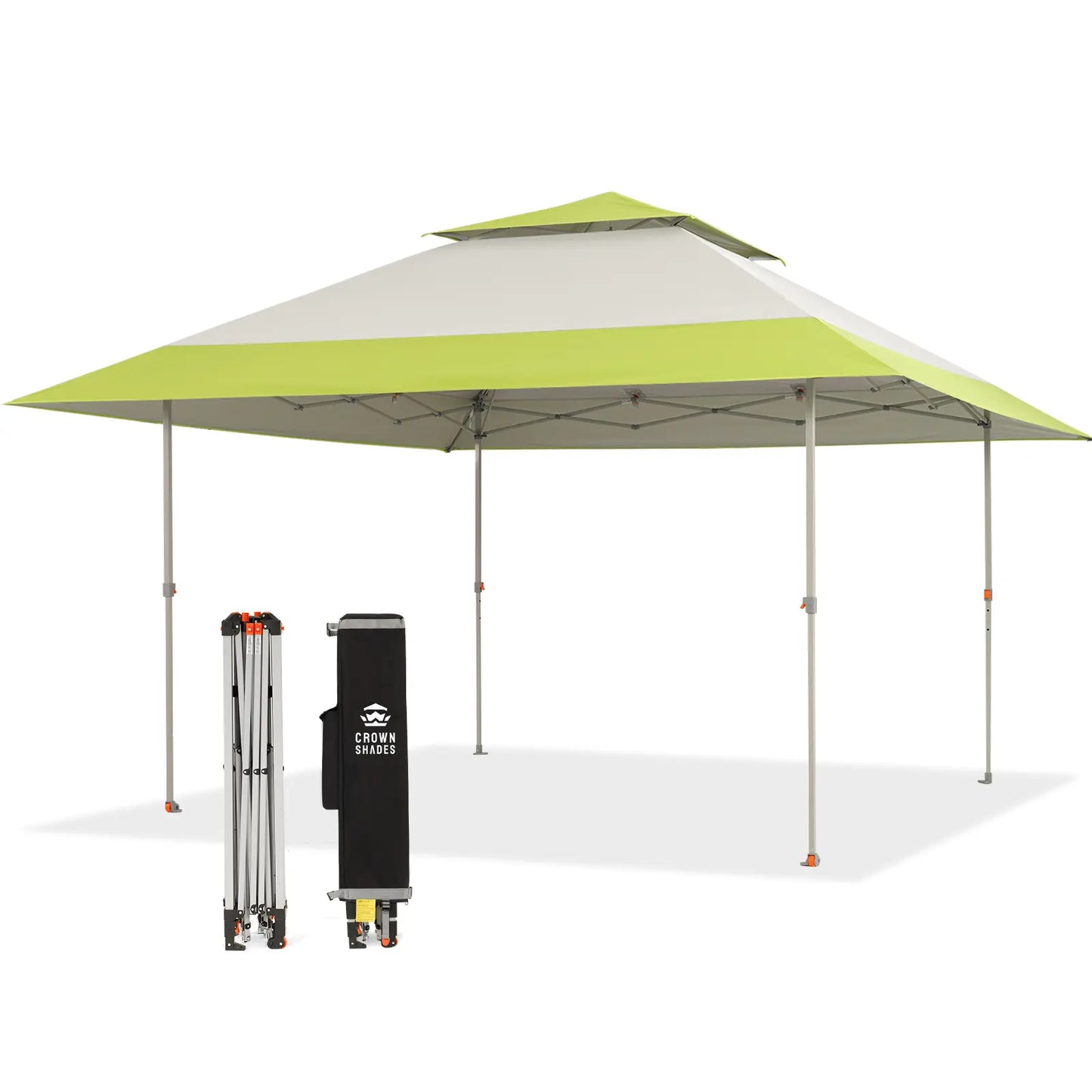 CROWN SHADES 13X13 Pop up Canopy, Outdoor Canopy Tent, Gazebo for Backyard & Patio Furniture, Foldable Sun Shade, Beige&Coffee