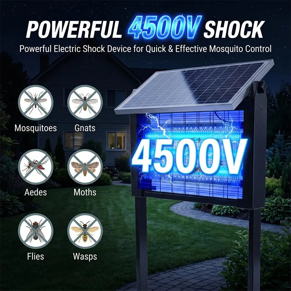 【Summerfinds】2Pack Outdoor 20W High-Power Rechargeable Electronic Mosquito Zapper Light, Waterproof Insect Killer with 3 Tubes, Dual Charging, 6000Mah Battery, for Summer Outdoor Fun,Summerwins