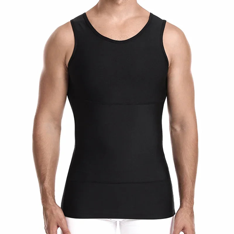 INSELLE Men Body Shaper Slimming Compression Vest Undershirt Seamless Waist Trainer Tank Top Belly Control Weight Loss Shapewear