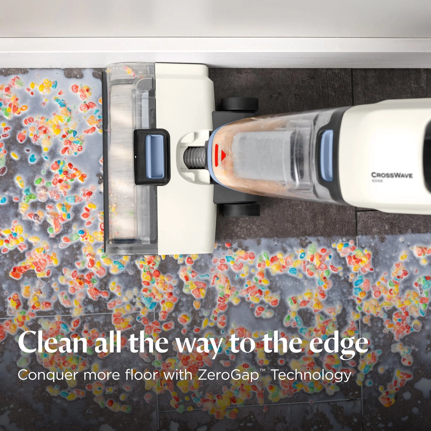 BISSELL® Crosswave® Edge All-In-One Floor Cleaner, Vacuums & Mops Simultaneously, Pet Hair & Hard Floors, Zerogap™ Baseboard Cleaning, Corded, 4111A