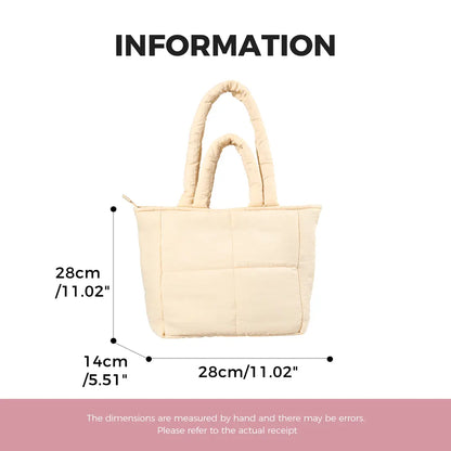 MINISO AIR Series Soft Large-Capacity Casual Minimalist Decluttering Shoulder Tote Bag, College Style Tote Purse, Home Organizer Storage Bag for School & Daily Use
