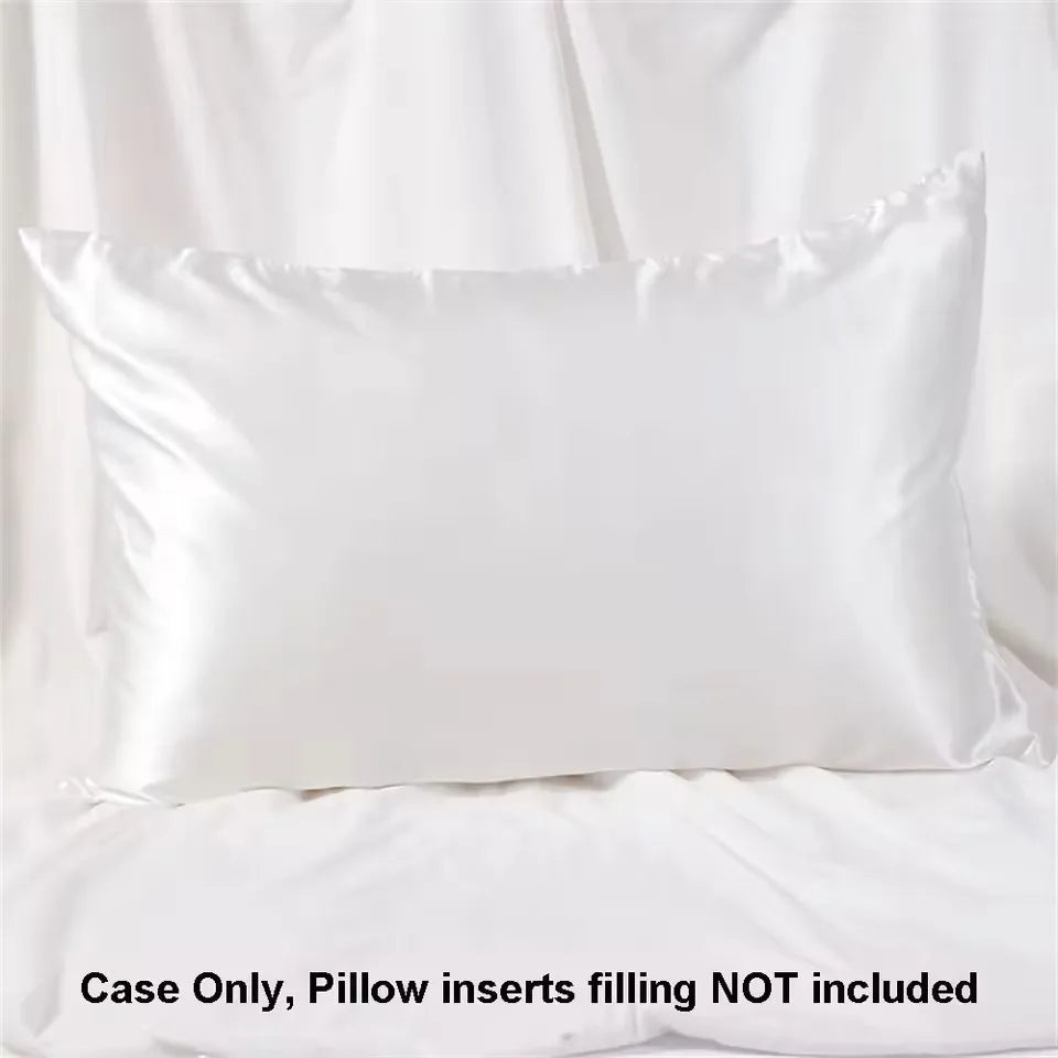 1PC Satin Pillowcase for Hair Similar to Silk Pillow Cases for Skin, Silky & Soft Pillow Covers, Gifts for Her or Him