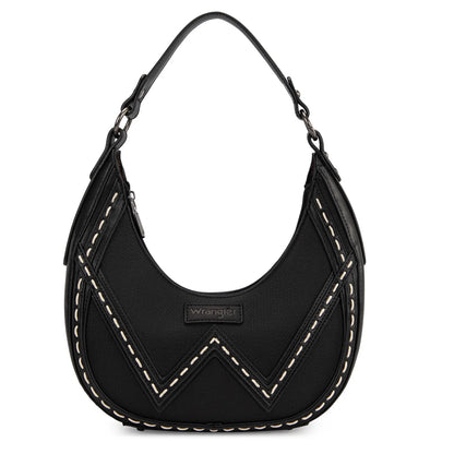 Wrangler Western Contrast Stitch Chevron Hobo Shoulder Bag