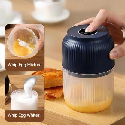 Electric Garlic Crusher, 300ML Cordless Rechargeable, Blue | Portable Mini Food Processor, Vegetable Chopper, for Garlic Onion Ginger Chili Nuts Fruit Meat