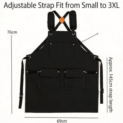 Yeewayveh Heavy Duty Work Apron for Men – 16Oz Canvas Woodworking Apron with 9 Tool Pockets, Adjustable Crossback Straps, Shop Apron for Carpenter Mechanic Foam Sprayer Sprayer Machine
