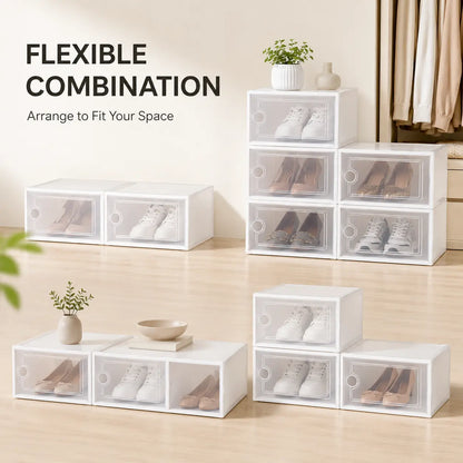 Premium Shoe Organizer with Magnetic Door - Perfect Display & Protection for Your Footwear