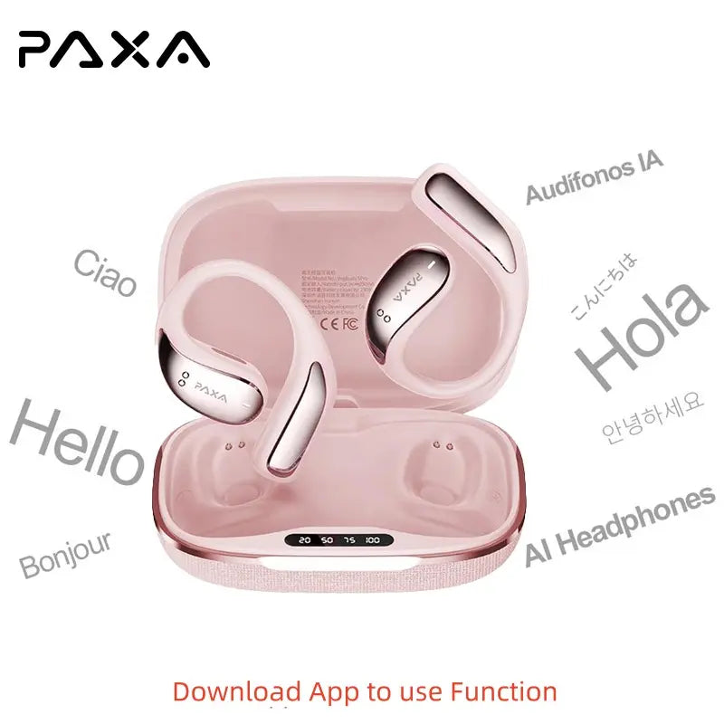 【Free Shipping】Paxa Vogbuds 5 Pro OWS Smart Voice Assistant Headset,Dynamic Stereo Sound Earbuds with ENC Call Noise Canceling Mic, Digital Battery Display