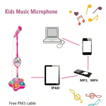 Kids Microphone Stand Toy Portable Children'S Karaoke Electronic Durable Party Karaoke Microphone Stand, Kids Karaoke Machine