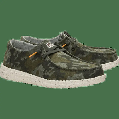 HEYDUDE Wendy Stretch Jersey Camo - Comfortable Slip on Shoes for Women