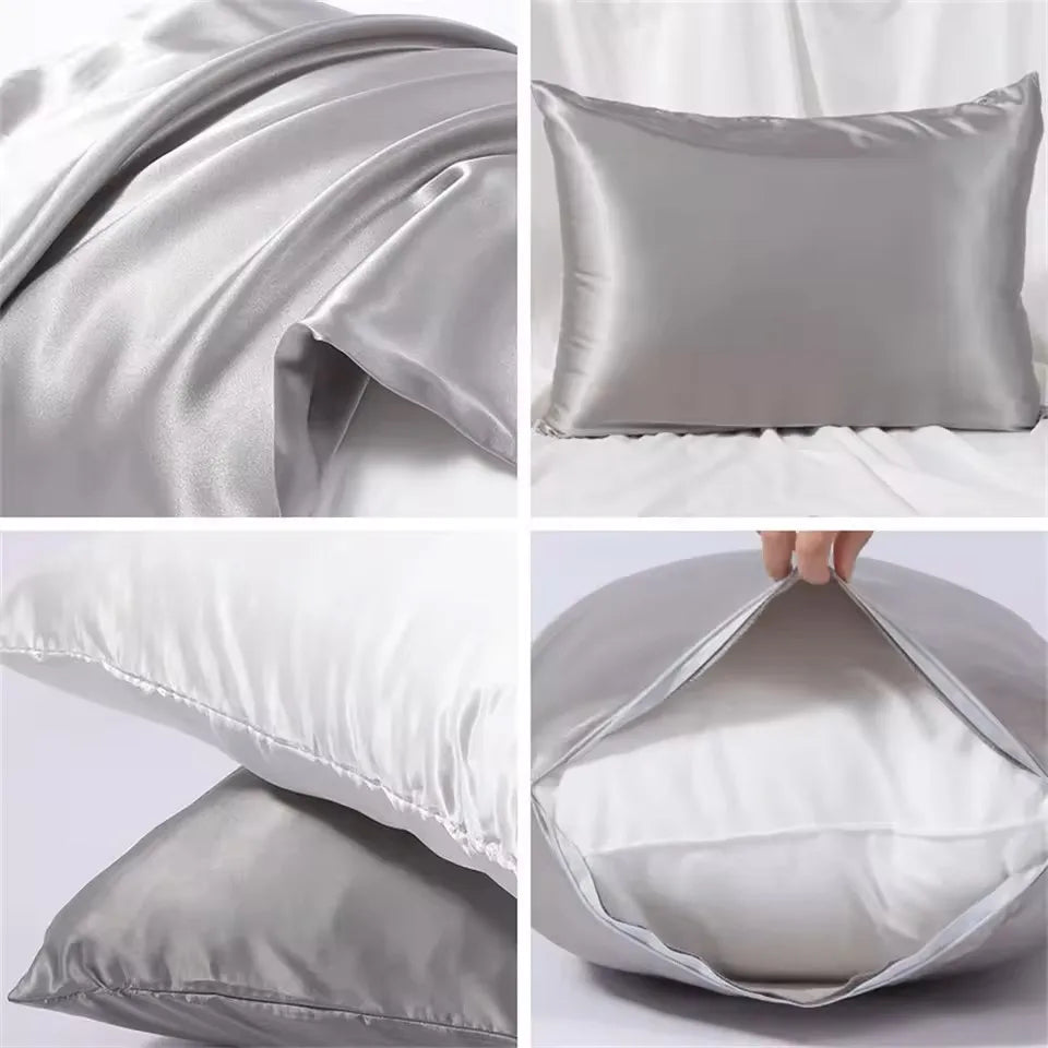 1PC Satin Pillowcase for Hair Similar to Silk Pillow Cases for Skin, Silky & Soft Pillow Covers, Gifts for Her or Him