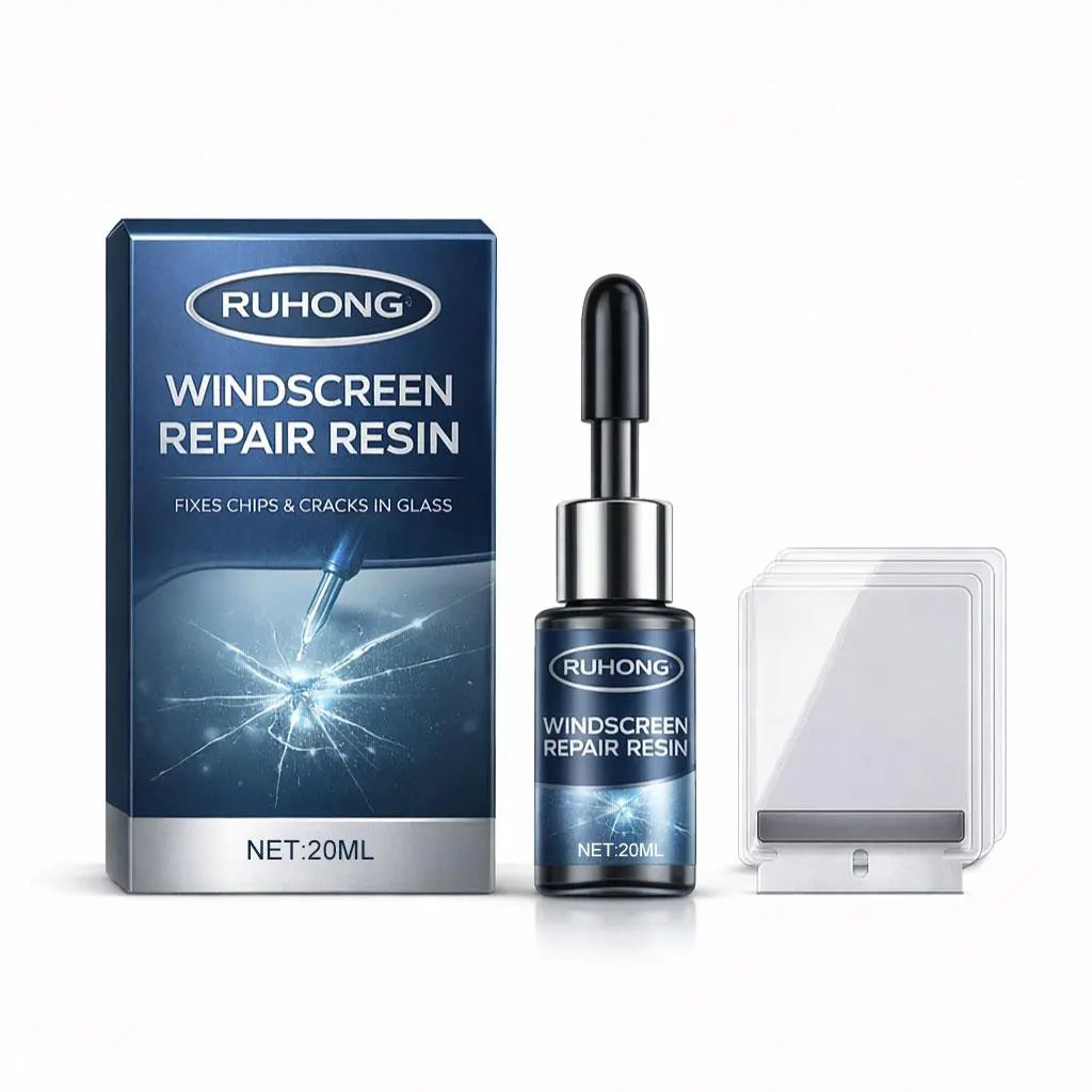 Car Windshield Crack Repair Kit Nano Glass Repair Fluid for Chips Cracks Star-Shaped Bulls-Eye Quick Fix Auto Glass Window Mirror Repair Resin Clear View