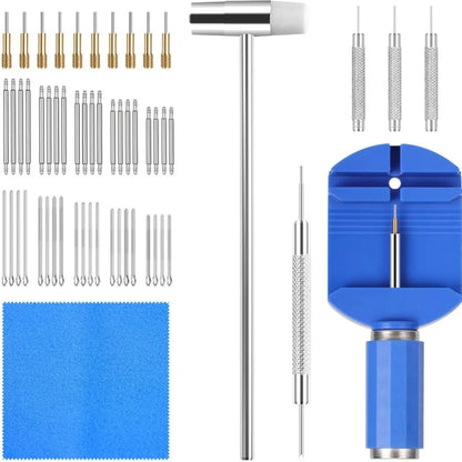 Watch Link Removal Kit, Watch Band Adjustment Strap Pin Removal Tool Kit, Watch Chain Sizing Tool , Spring Bar Tool, Hammer