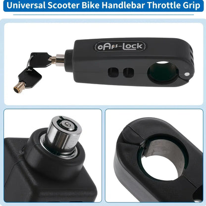 Motorcycle Anti-Theft Handlebar Lock Set - 2 Keys, ABS Throttle Lock, Keyless Combination System, Sturdy Durable Light Weight Long-Lasting, Easy Install/Remove for Atvs, Scooters, Dirt Bikes