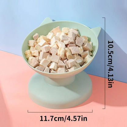 Neck Protection Pet Food Bowl, Raised Stand Pet Feeding Bowl for Cats Kittens Dogs, Tall Slanted Food Bowl, Pets Inclined Food & Water Feeder Bowl