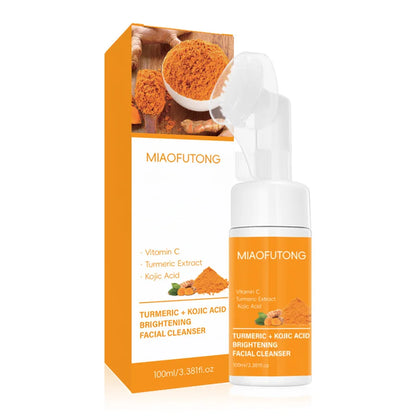 Turmeric Cleanser & Soap Sets Deeply Cleansing Kojic Acid Blackhead Remover Skin Cleansing Oil Control Fade Acne Marks Brighten