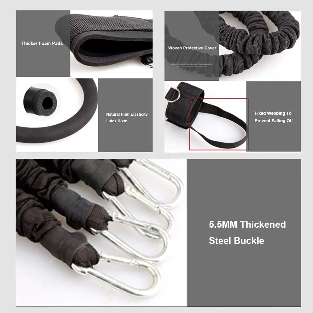Boxing Training Resistance Band Set Leg Strength and Agility Training Strap System for Boxing,Mma,Muay Thai,Karate Combat, Basketball,Football Build Speed and Strength for Hitting Ynxing