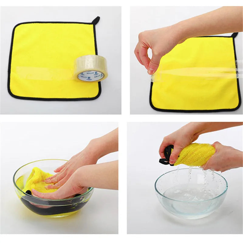 600GMS Auto Wash Microfiber Towel Car Cleaning Drying Cloth Automobile Washing Glass Cleaning Towel Detailing Car Wash Towel