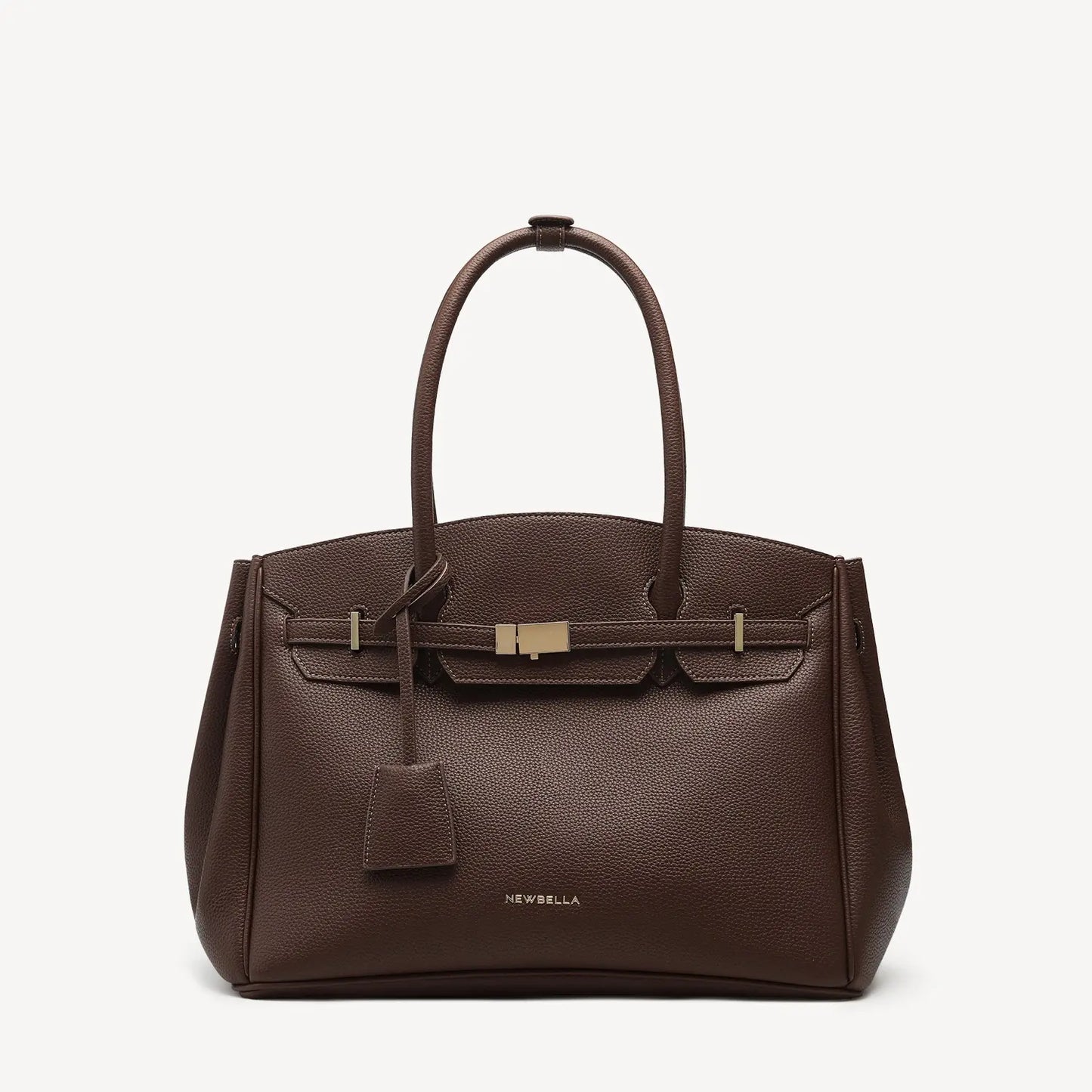 NEWBELLA Miranda M Size Top Handle Tote Bag- 13-Inch Laptop Work Bag with Organizer, Adjustable Crossbody Strap, Convertible Vegan Leather Handbag for Office, Travel and Everyday Use