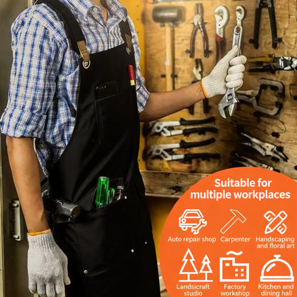 Yeewayveh Heavy Duty Work Apron for Men – 16Oz Canvas Woodworking Apron with 9 Tool Pockets, Adjustable Crossback Straps, Shop Apron for Carpenter Mechanic Foam Sprayer Sprayer Machine