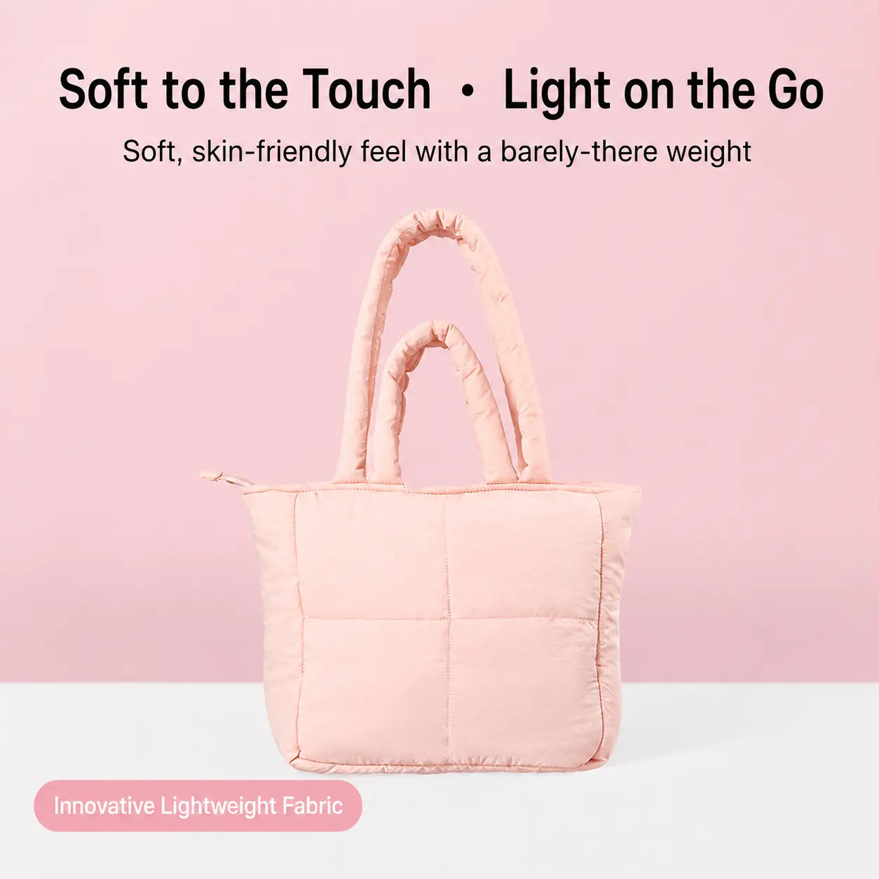 MINISO AIR Series Soft Large-Capacity Casual Minimalist Decluttering Shoulder Tote Bag, College Style Tote Purse, Home Organizer Storage Bag for School & Daily Use