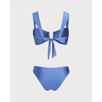 Blue Triangle High Stretch Bikini Set