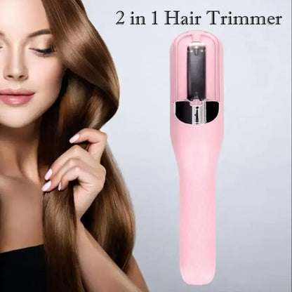 Cordless Split End Trimmer – Instantly Revive Dry, Frizzy, or Curly Hair without a Clumsy Trip to the Salon. This Pink Tool Gently Seals Split Ends at Home, Leaving Your Mane Healthier with Every Pass.