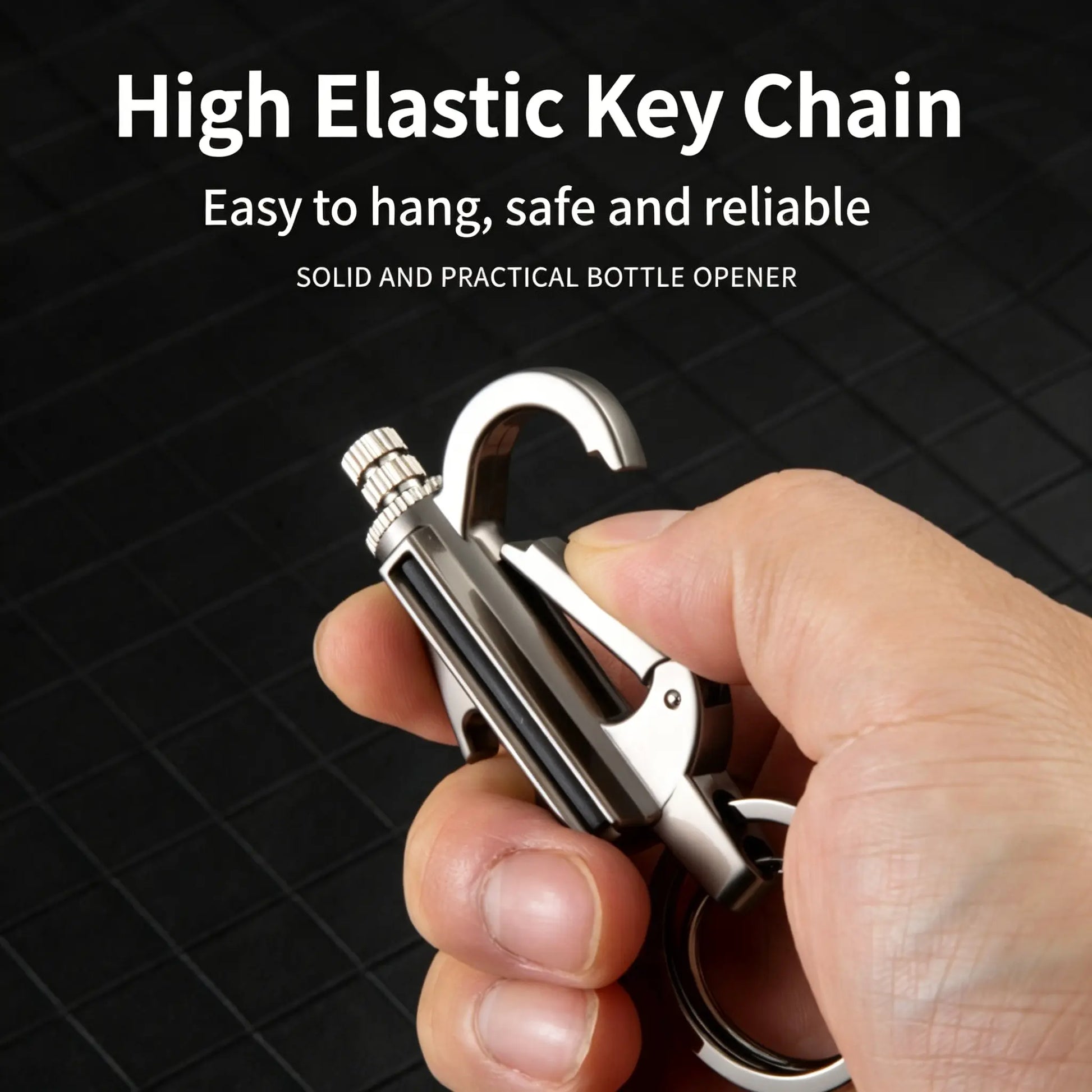 3-In-1 Flint Fire Starter Keychain - Waterproof, Windproof, Refillable Kerosene Permanent Match with Bottle Opener, Emergency Survival EDC Multitool for Camping, Hiking, Metal Gift for Men（Doesn'T Include Fuel）