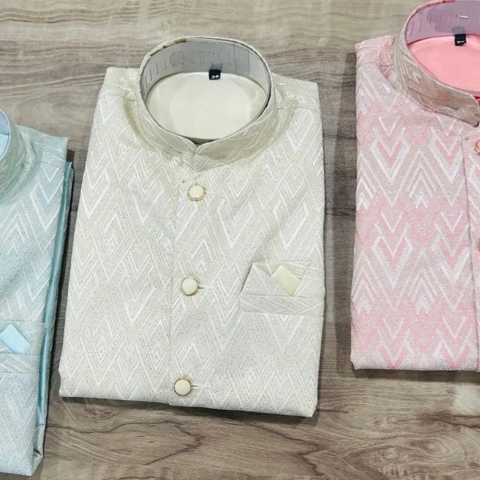 Mens Jacket Kurta Set